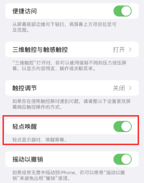 邗江苹果授权维修站分享iPhone轻点无法唤醒怎么办