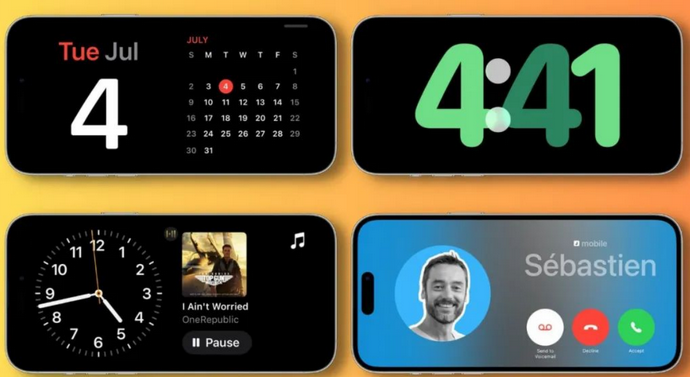 邗江苹果手机维修分享iOS17横屏充电待机显示有什么好处 